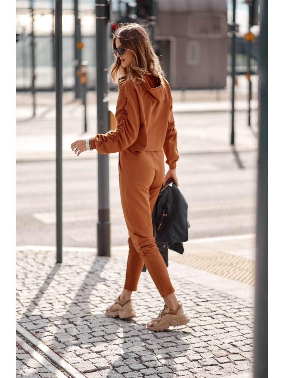 Women\'s brown tracksuit set FI674 - Online store - Boutique